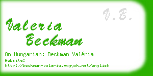 valeria beckman business card