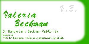 valeria beckman business card